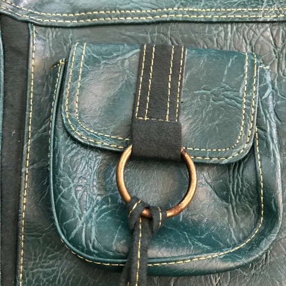 Candie's Dark Green/Teal Tote - Picture 3 of 14
